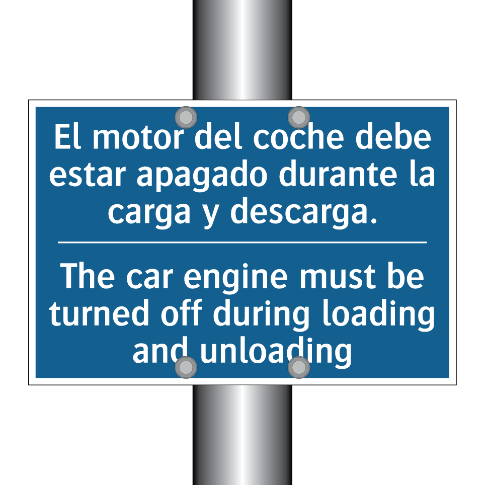 El motor del coche debe estar  /.../ - The car engine must be turned  /.../