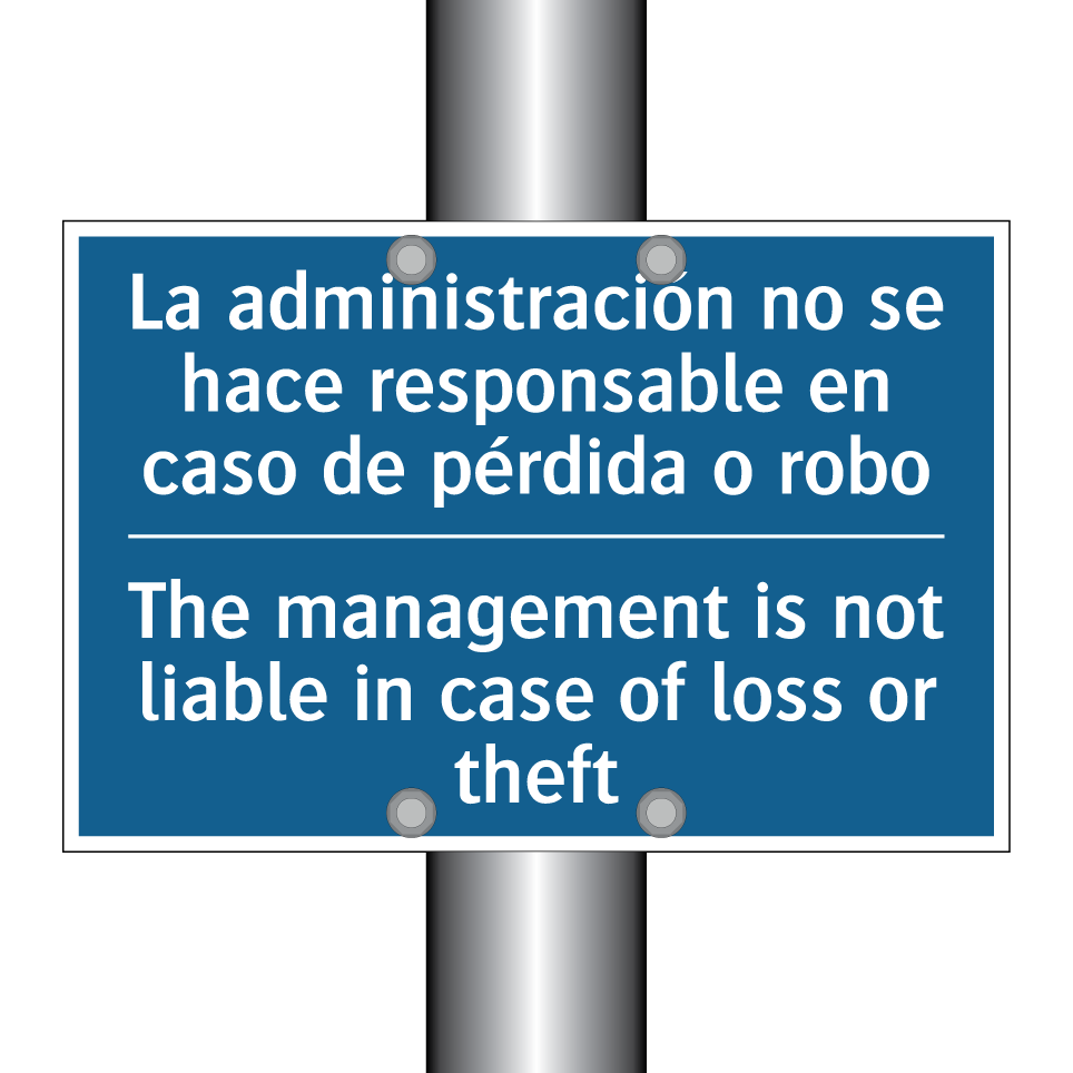 La administración no se hace responsable  /.../ - The management is not liable in  /.../