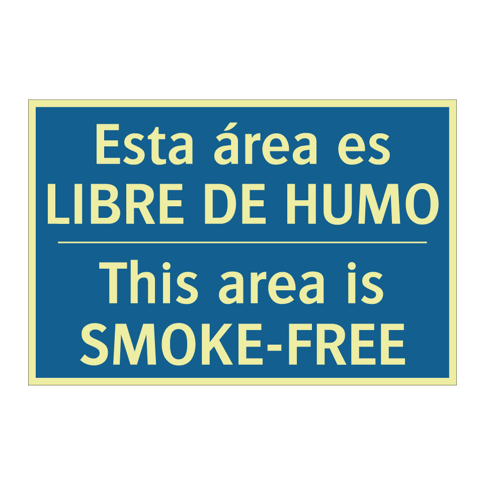 Esta área es LIBRE DE HUMO - This area is SMOKE-FREE