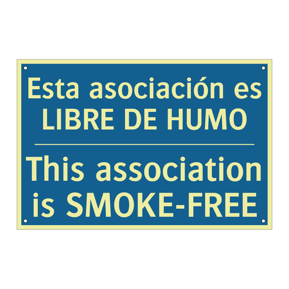 Esta asociación es LIBRE DE HUMO /.../ - This association is SMOKE-FREE