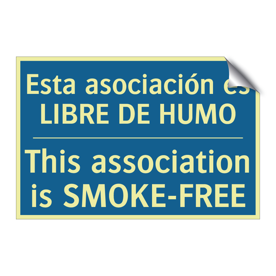 Esta asociación es LIBRE DE HUMO /.../ - This association is SMOKE-FREE