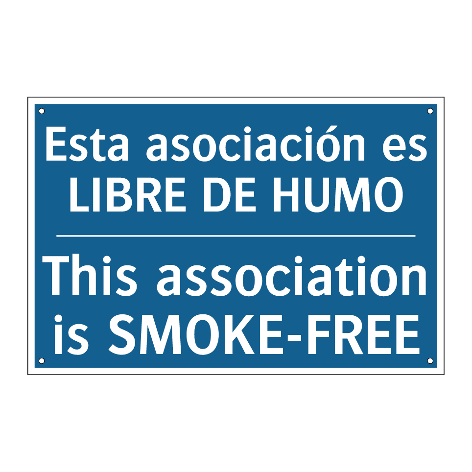 Esta asociación es LIBRE DE HUMO /.../ - This association is SMOKE-FREE