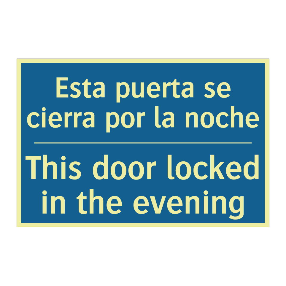 Esta puerta se cierra por la noche /.../ - This door locked in the evening /.../