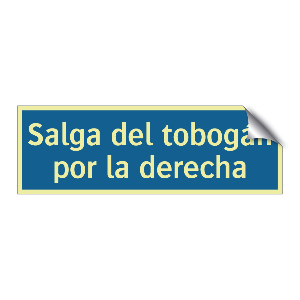Salga del tobogán por la derecha