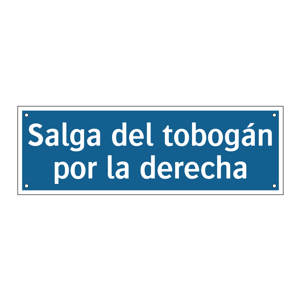Salga del tobogán por la derecha
