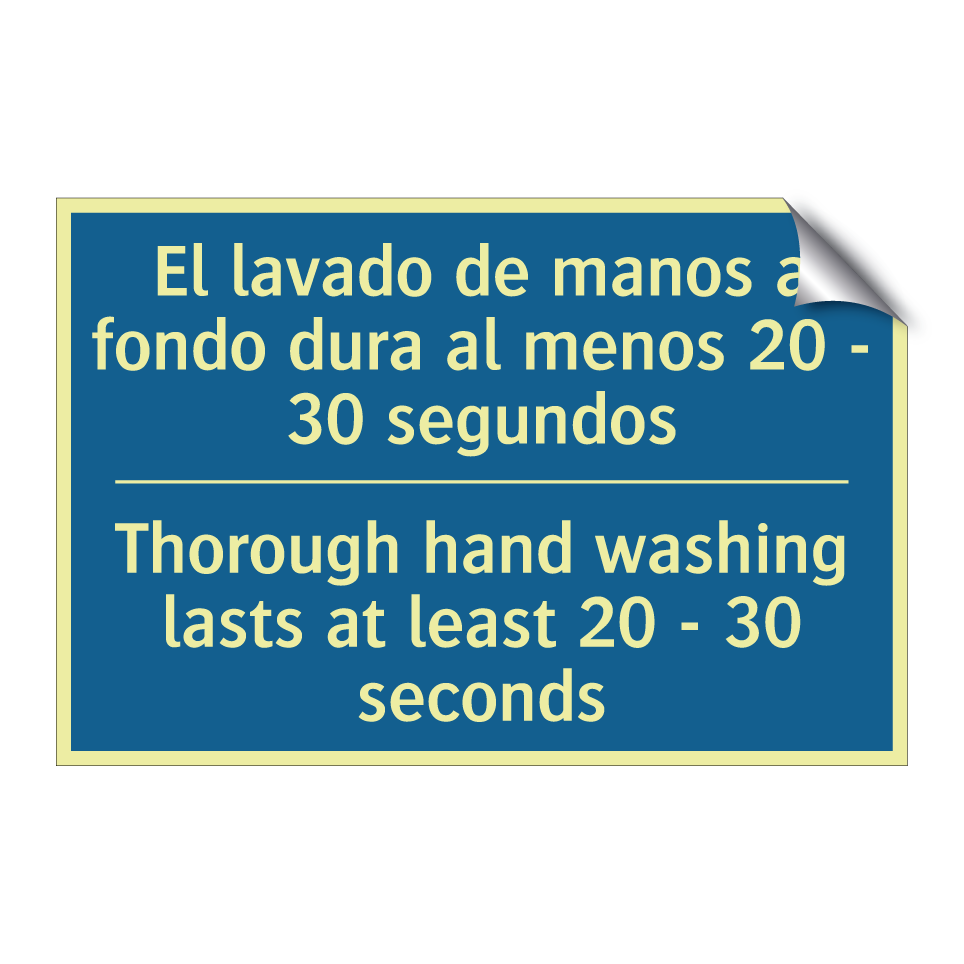 El lavado de manos a fondo dura  /.../ - Thorough hand washing lasts at  /.../
