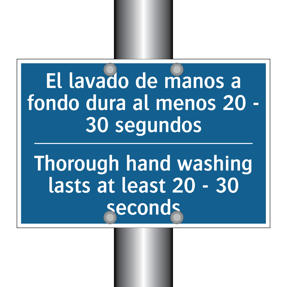 El lavado de manos a fondo dura  /.../ - Thorough hand washing lasts at  /.../
