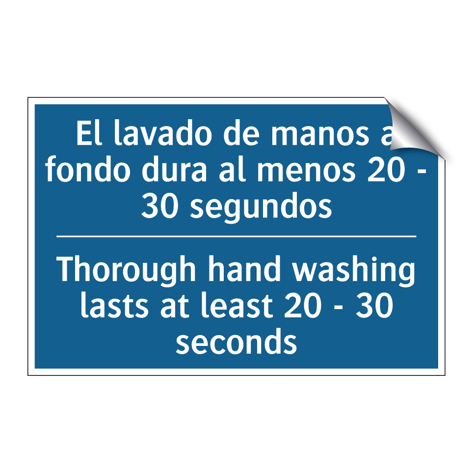 El lavado de manos a fondo dura  /.../ - Thorough hand washing lasts at  /.../