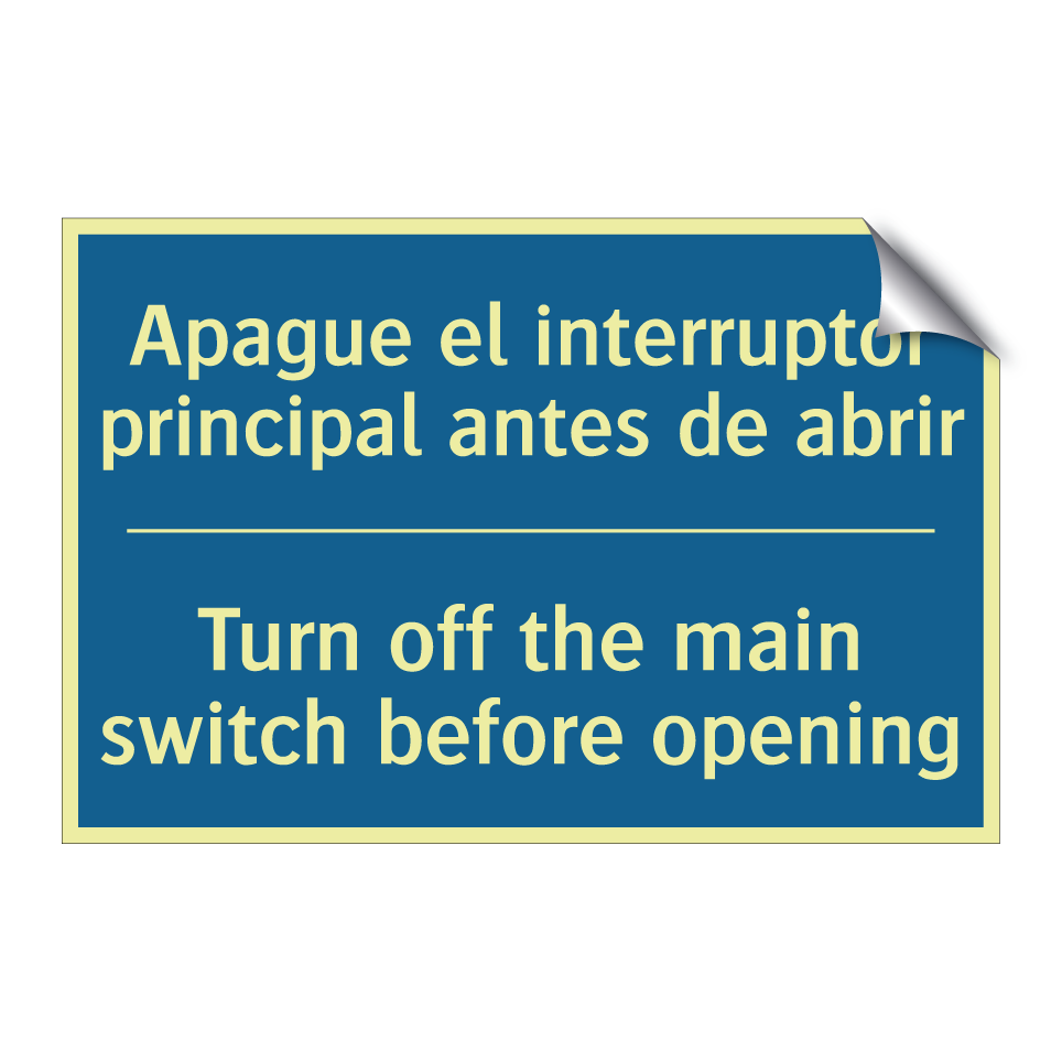 Apague el interruptor principal  /.../ - Turn off the main switch before  /.../