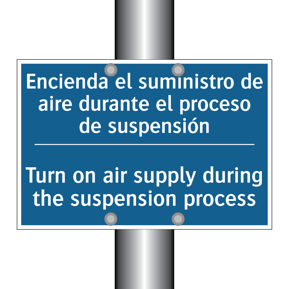 Encienda el suministro de aire  /.../ - Turn on air supply during the  /.../