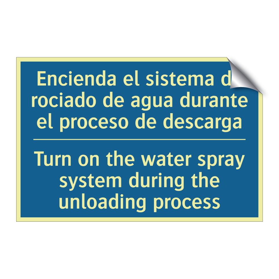 Encienda el sistema de rociado  /.../ - Turn on the water spray system  /.../