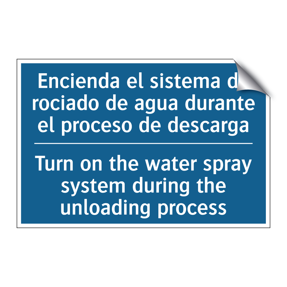 Encienda el sistema de rociado  /.../ - Turn on the water spray system  /.../
