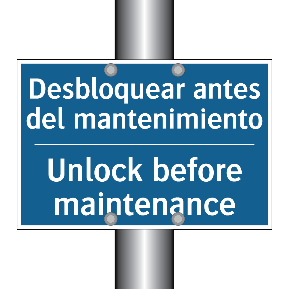Desbloquear antes del mantenimiento /.../ - Unlock before maintenance