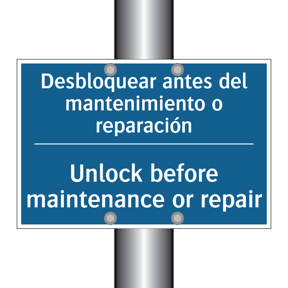 Desbloquear antes del mantenimiento  /.../ - Unlock before maintenance or repair /.../