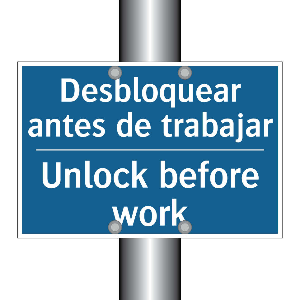Desbloquear antes de trabajar - Unlock before work
