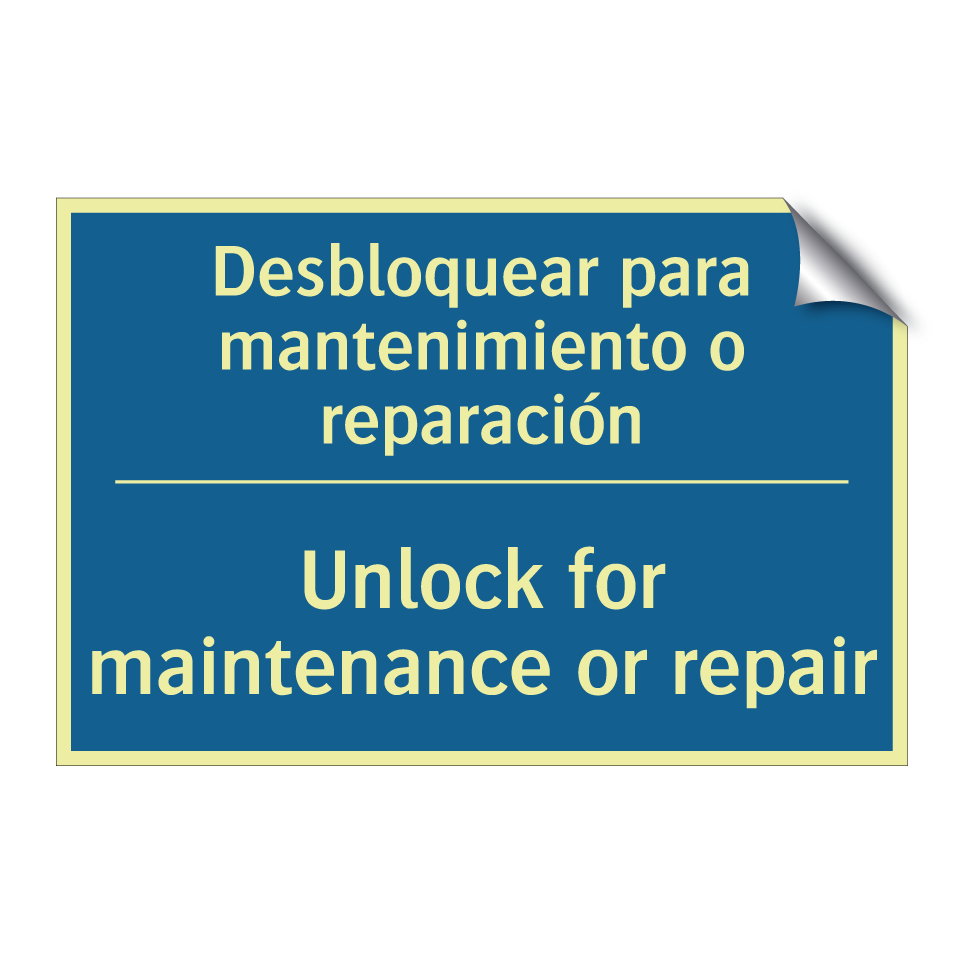 Desbloquear para mantenimiento  /.../ - Unlock for maintenance or repair /.../