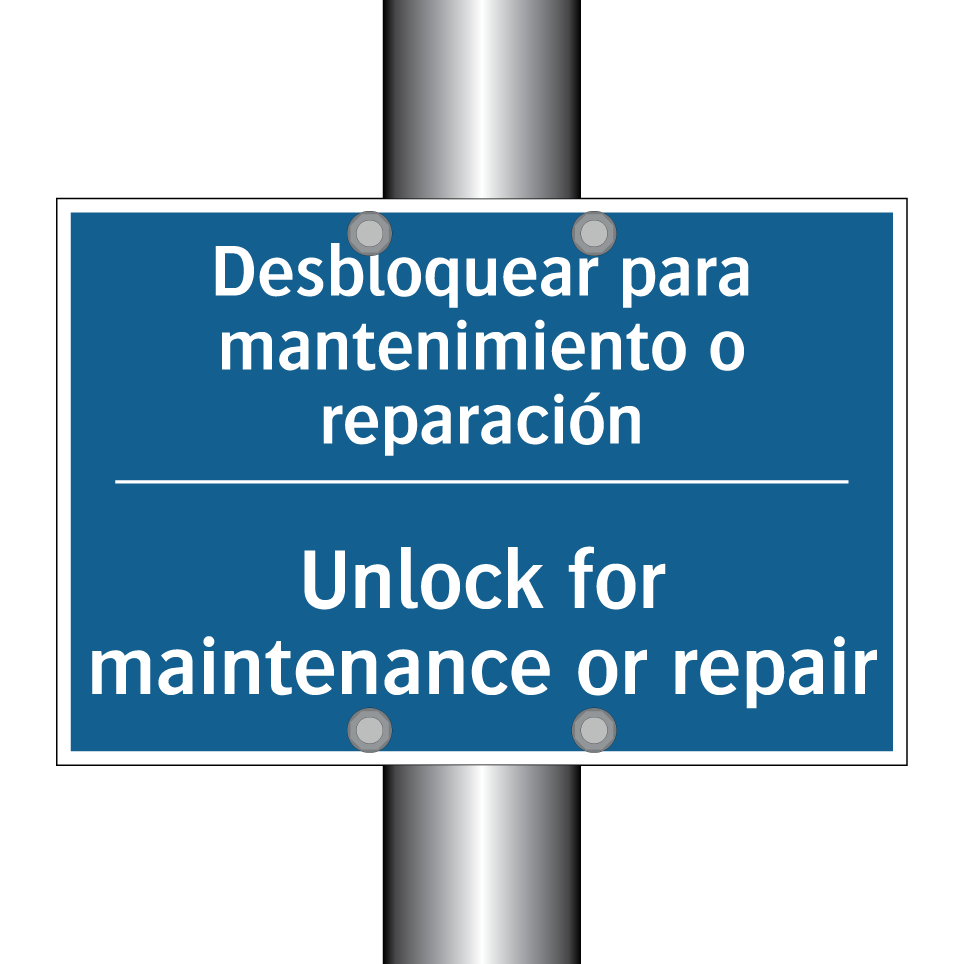 Desbloquear para mantenimiento  /.../ - Unlock for maintenance or repair /.../