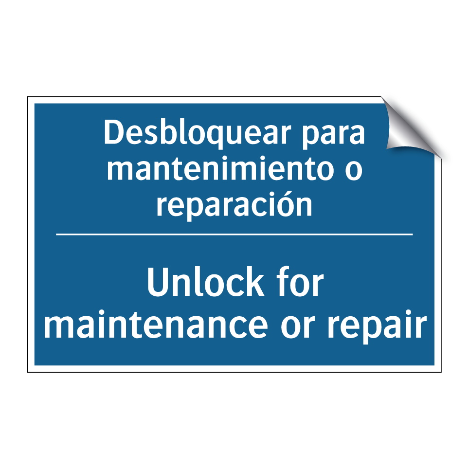 Desbloquear para mantenimiento  /.../ - Unlock for maintenance or repair /.../