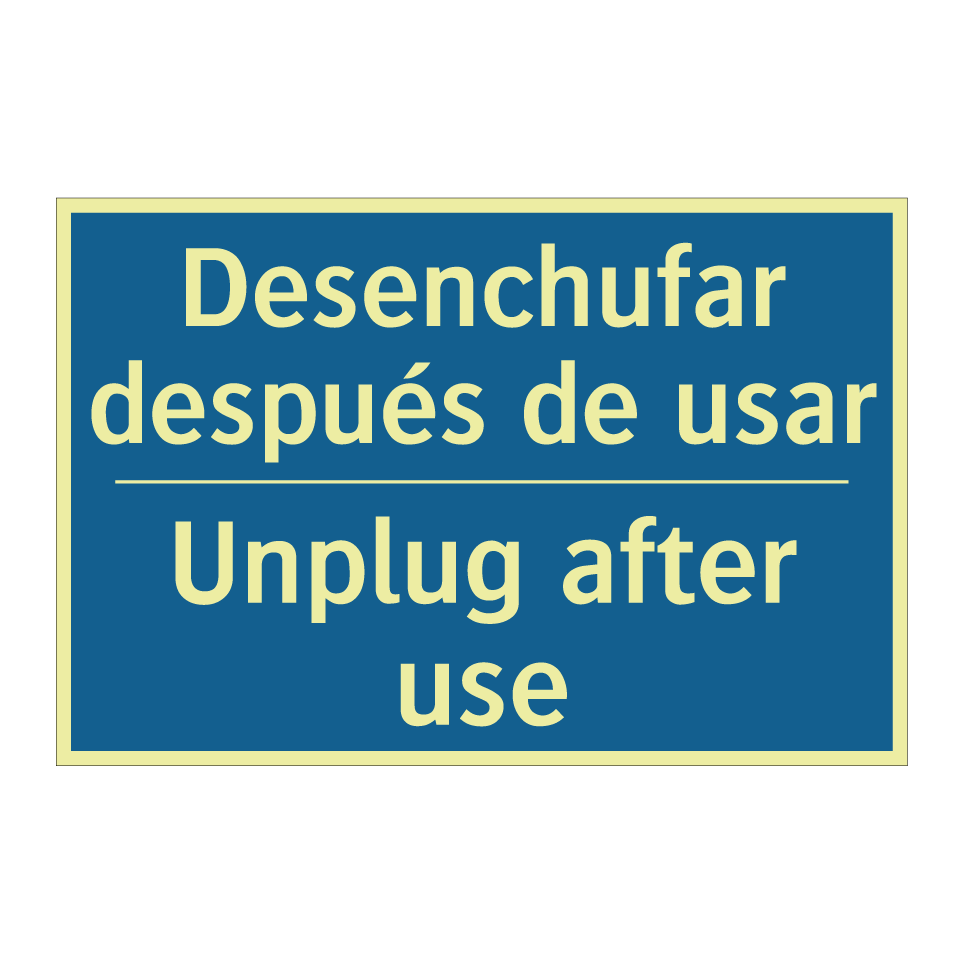 Desenchufar después de usar - Unplug after use