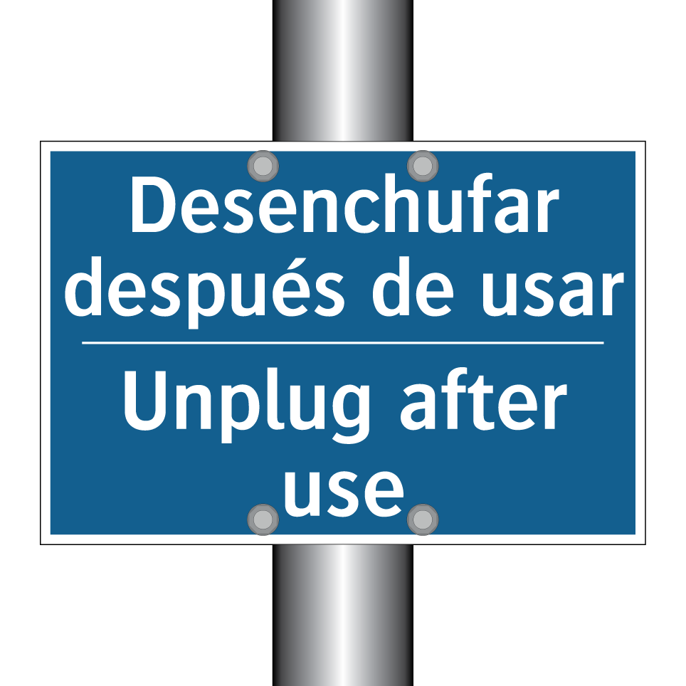 Desenchufar después de usar - Unplug after use