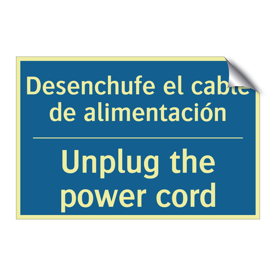 Desenchufe el cable de alimentación /.../ - Unplug the power cord
