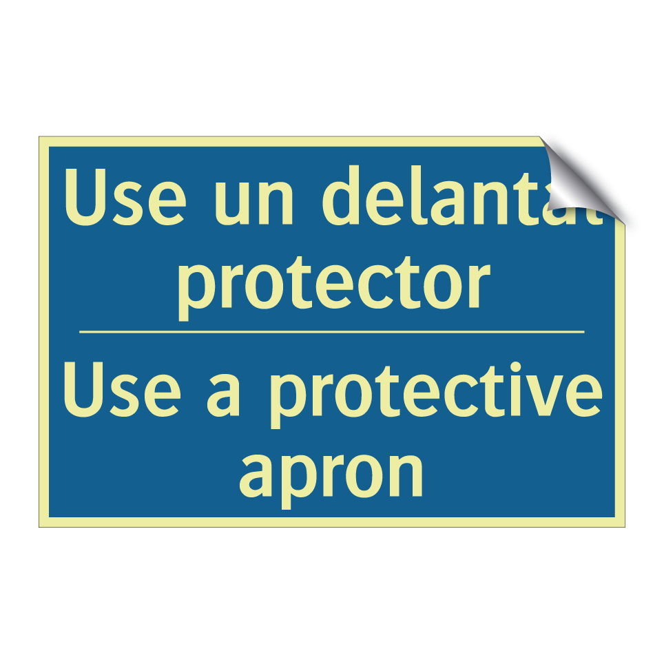 Use un delantal protector - Use a protective apron