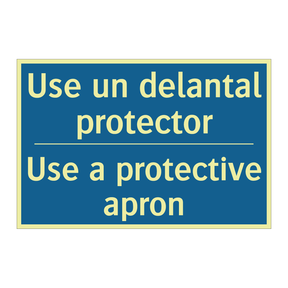 Use un delantal protector - Use a protective apron