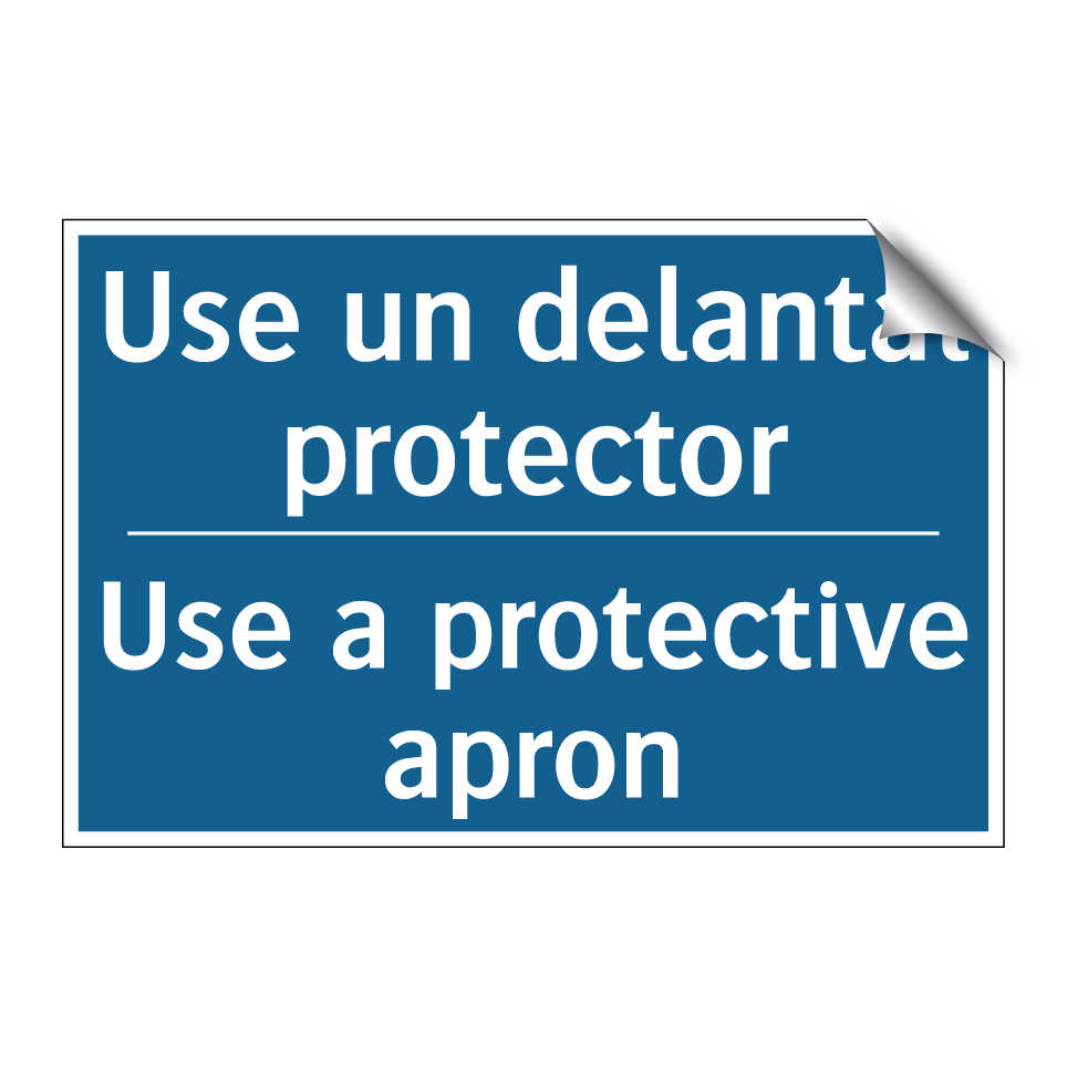 Use un delantal protector - Use a protective apron