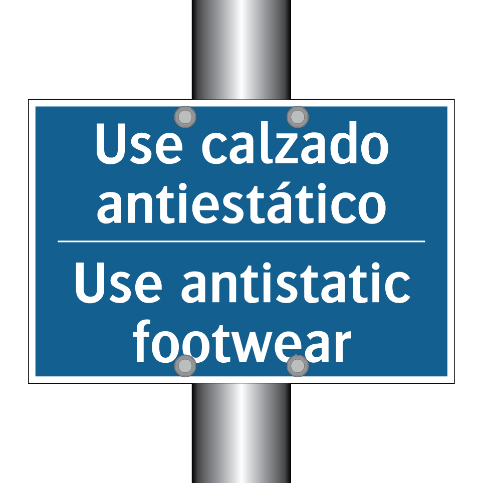 Use calzado antiestático - Use antistatic footwear