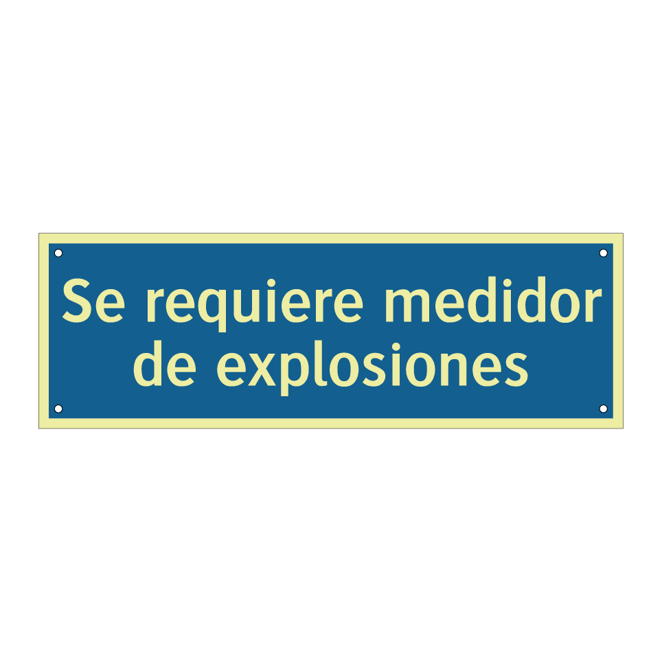 Se requiere medidor de explosiones
