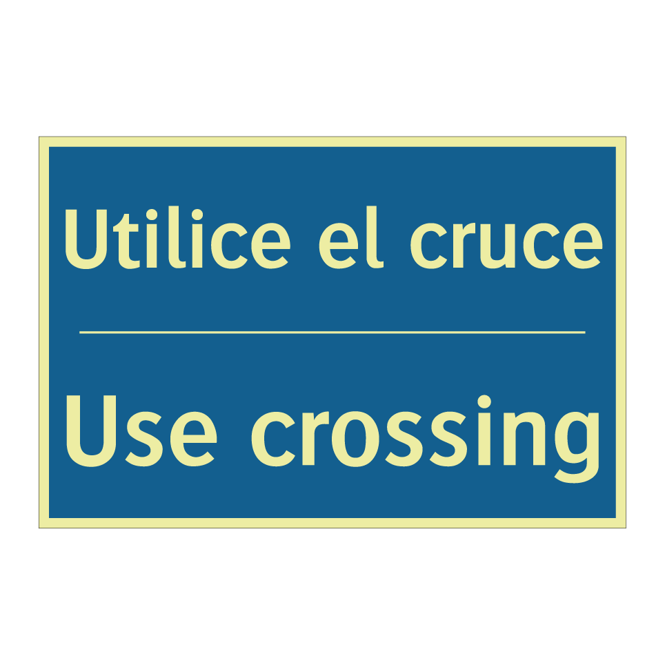 Utilice el cruce - Use crossing