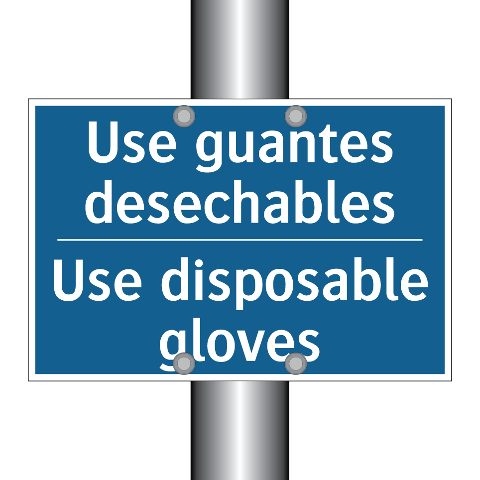 Use guantes desechables - Use disposable gloves