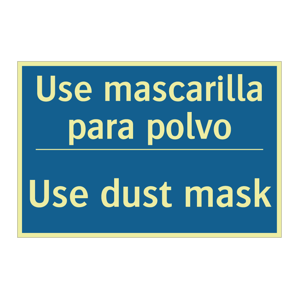 Use mascarilla para polvo - Use dust mask