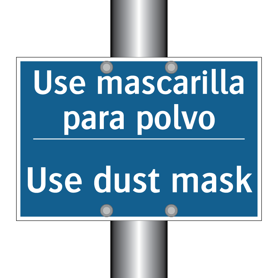 Use mascarilla para polvo - Use dust mask