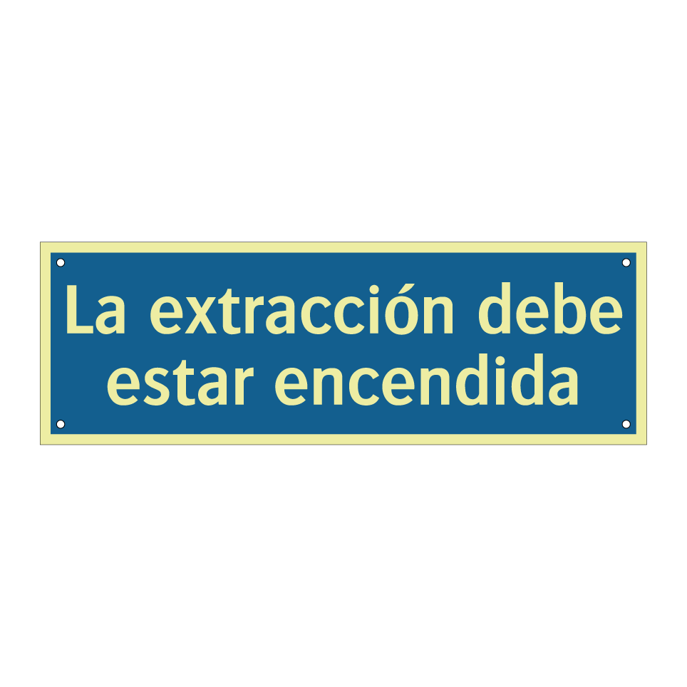 La extracción debe estar encendida