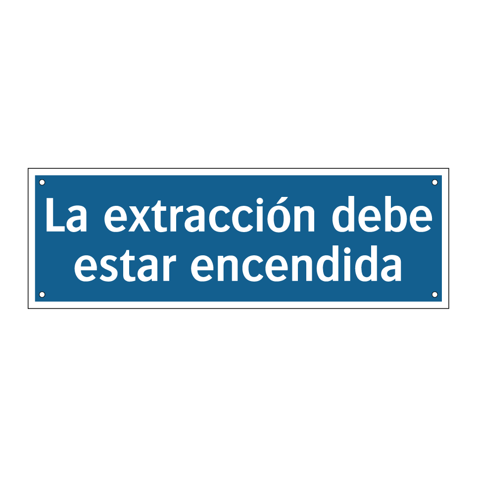 La extracción debe estar encendida