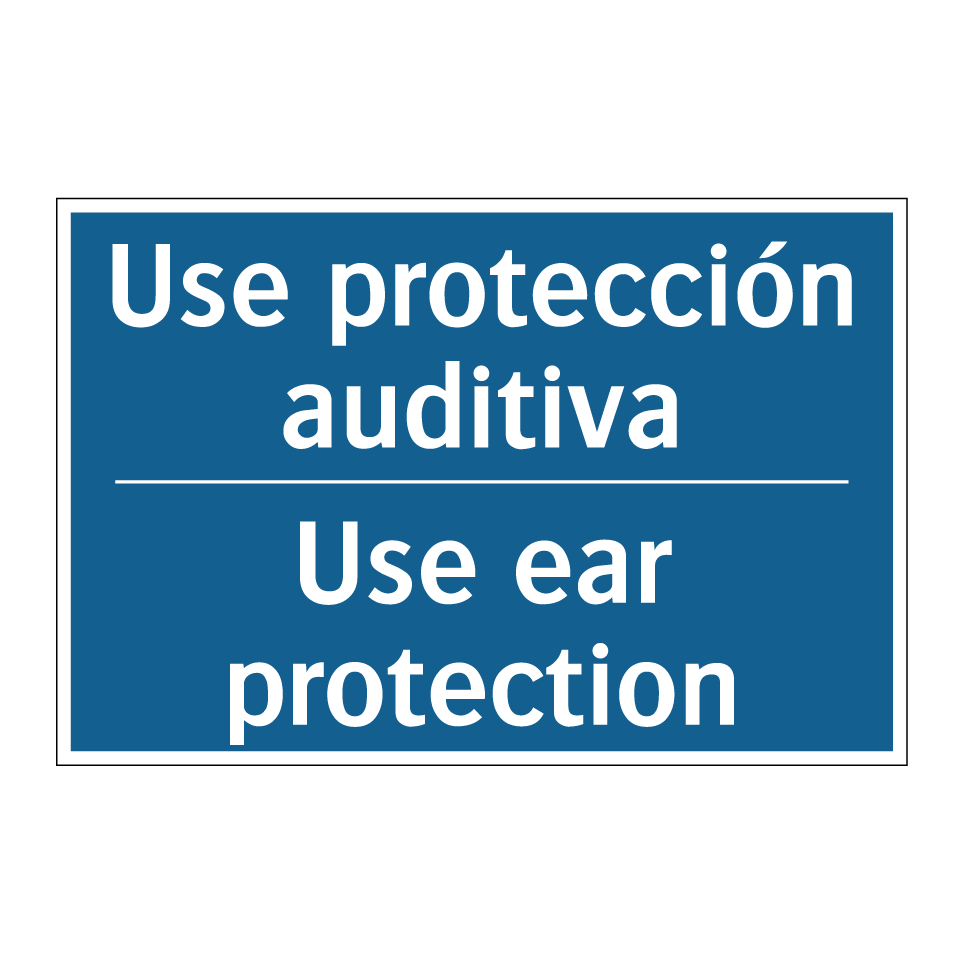 Use protección auditiva - Use ear protection