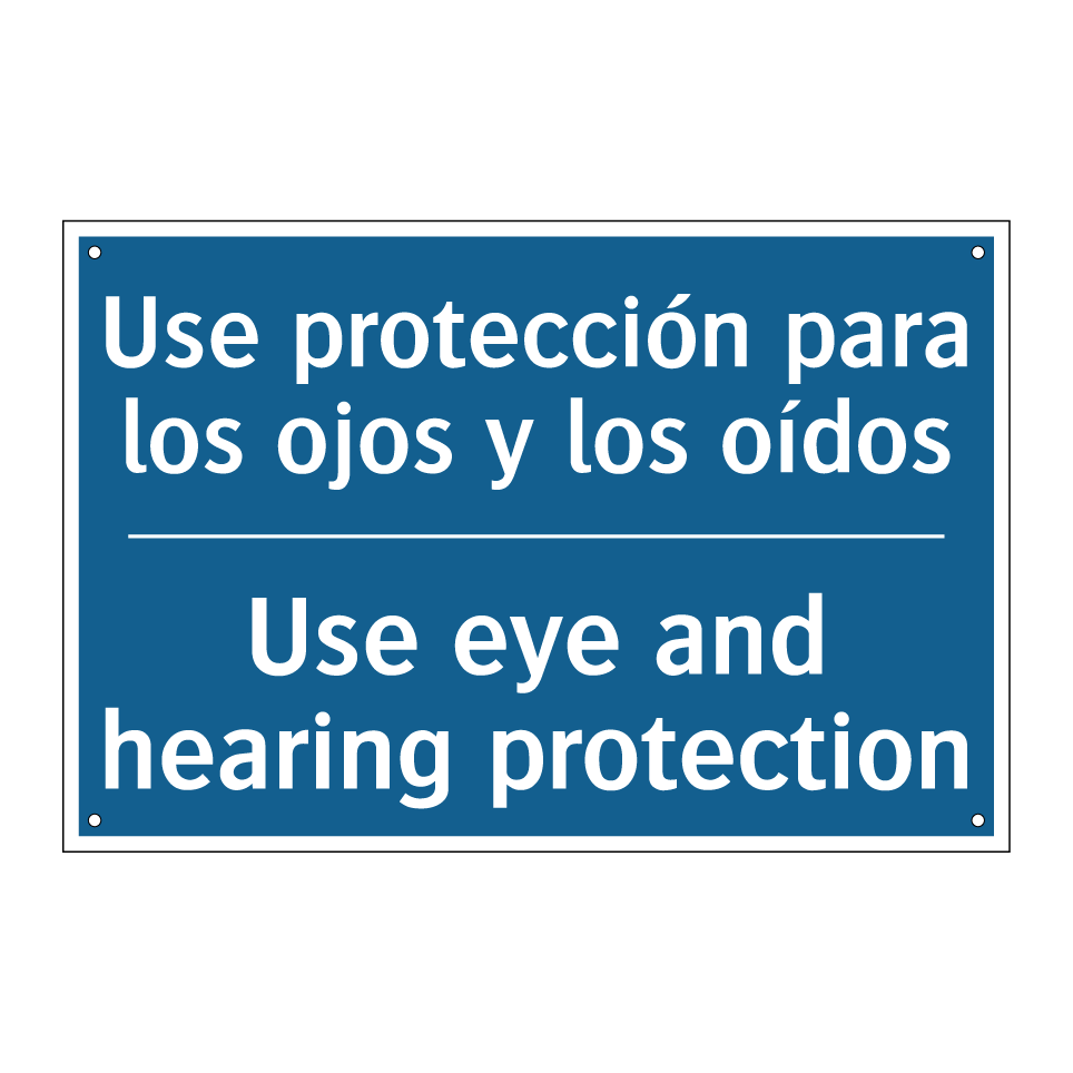 Use protección para los ojos y  /.../ - Use eye and hearing protection