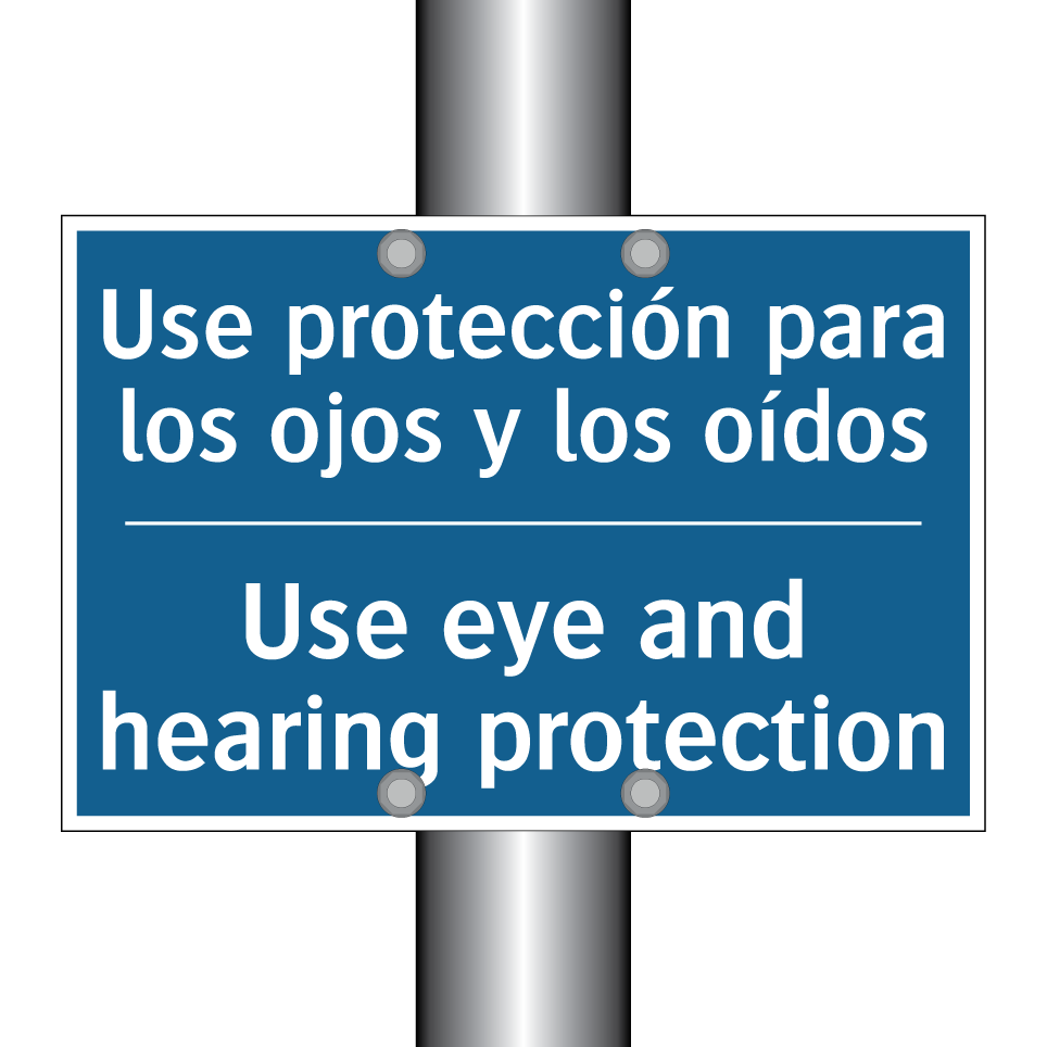 Use protección para los ojos y  /.../ - Use eye and hearing protection