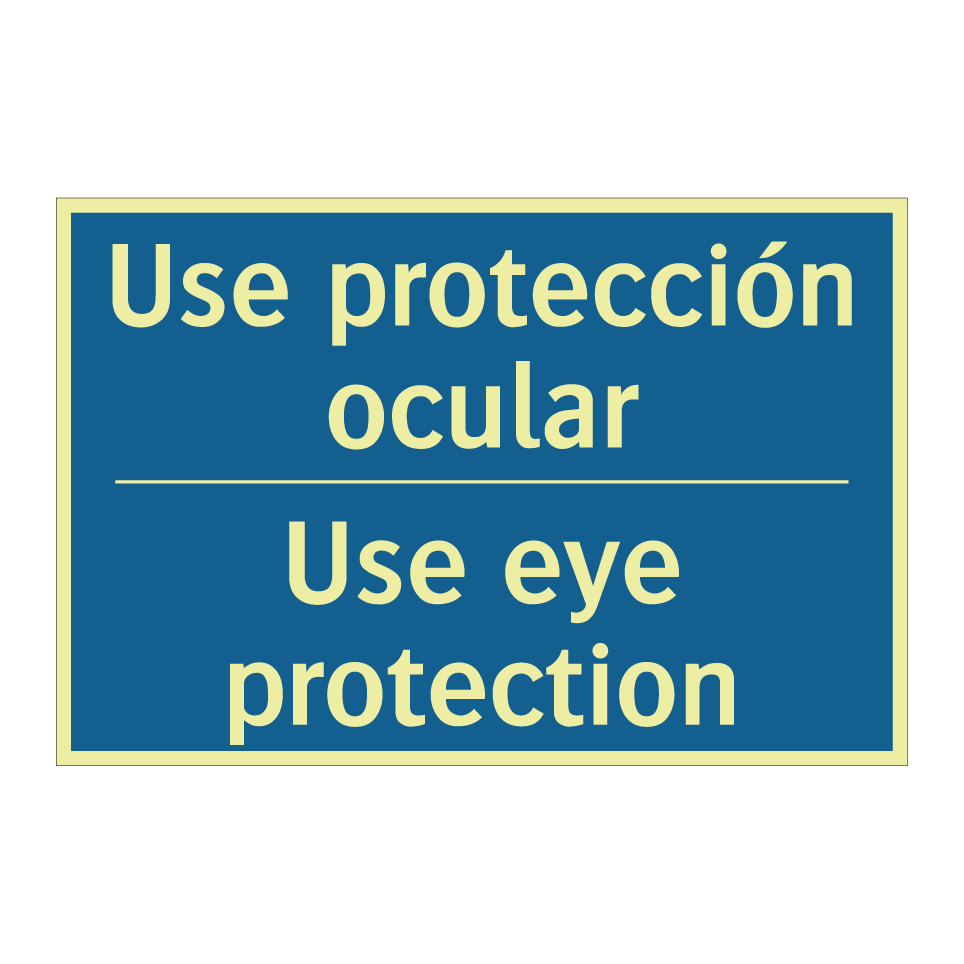 Use protección ocular - Use eye protection