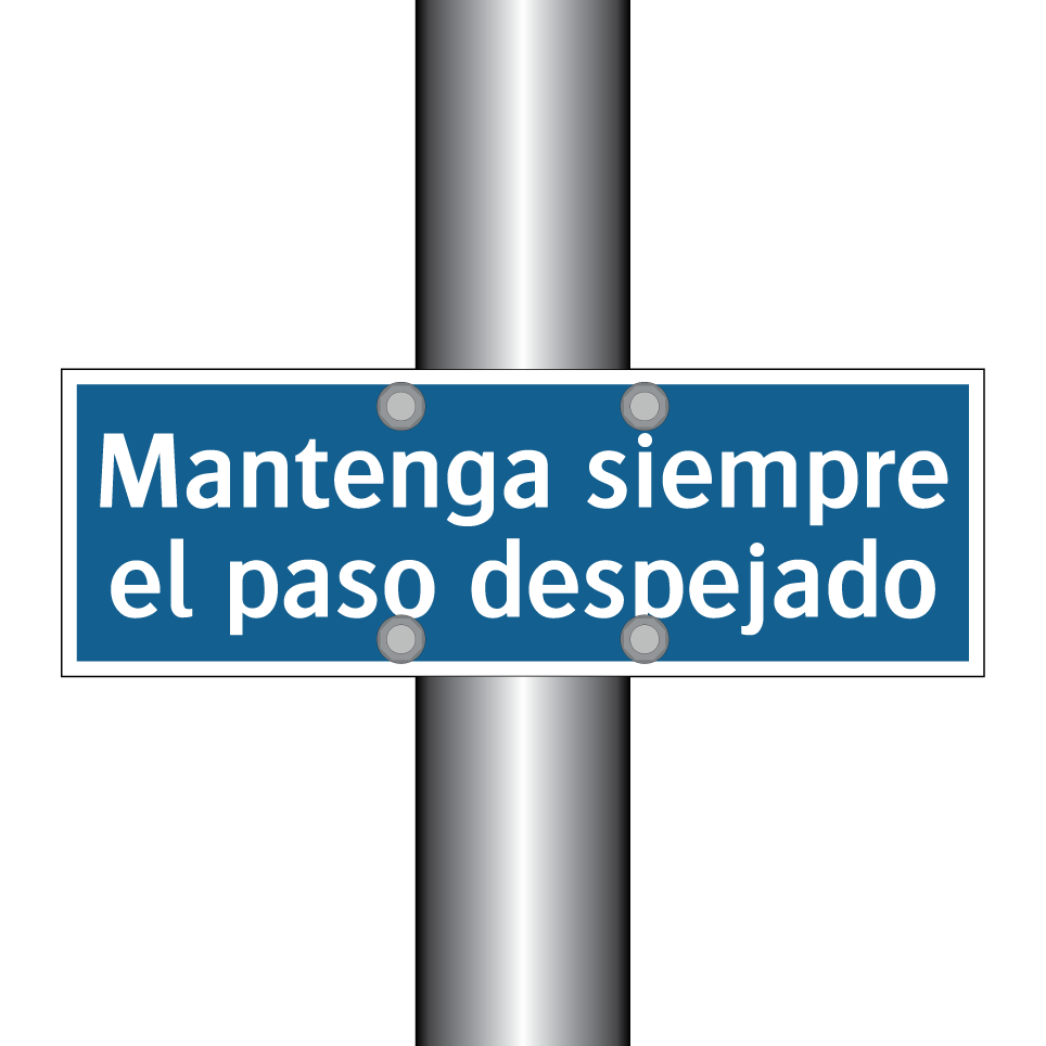 Mantenga siempre el paso despejado