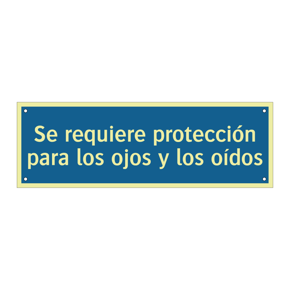 Se requiere protección para los ojos y los oídos