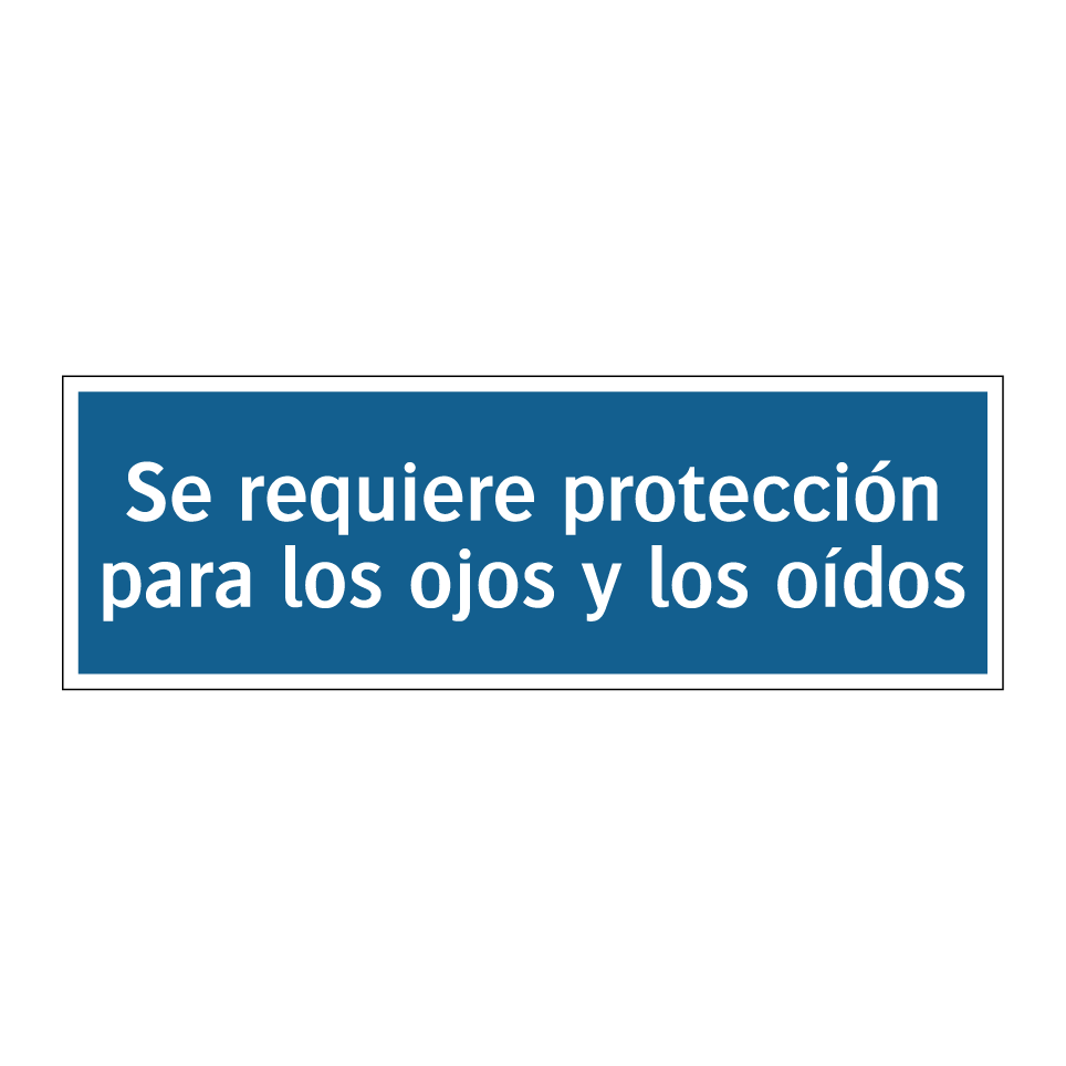 Se requiere protección para los ojos y los oídos