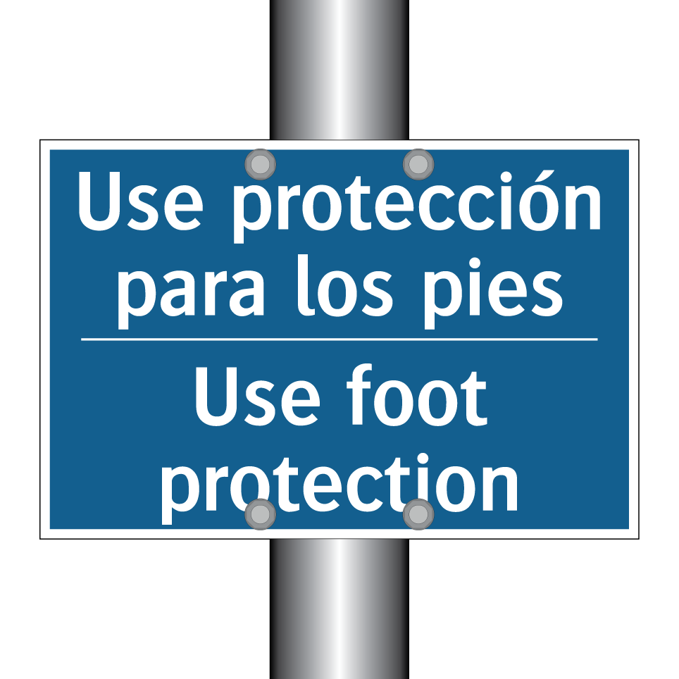 Use protección para los pies - Use foot protection