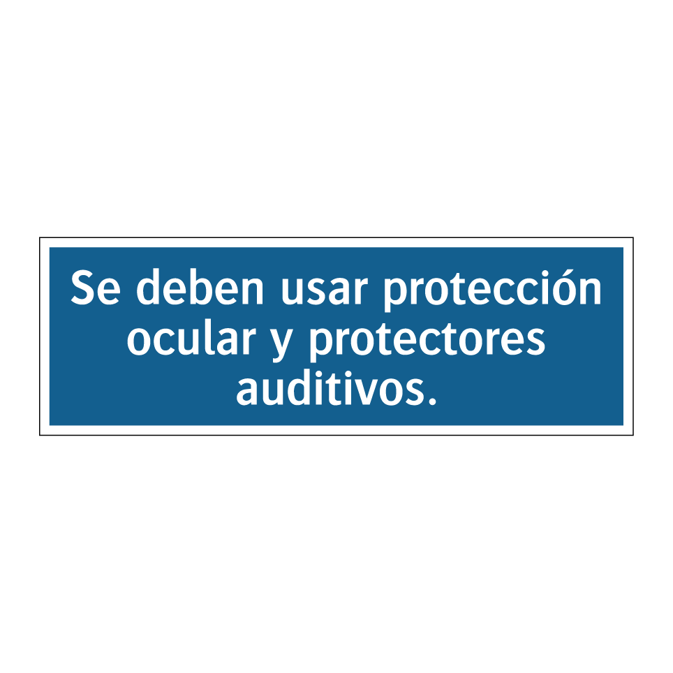 Se deben usar protección ocular y protectores auditivos.