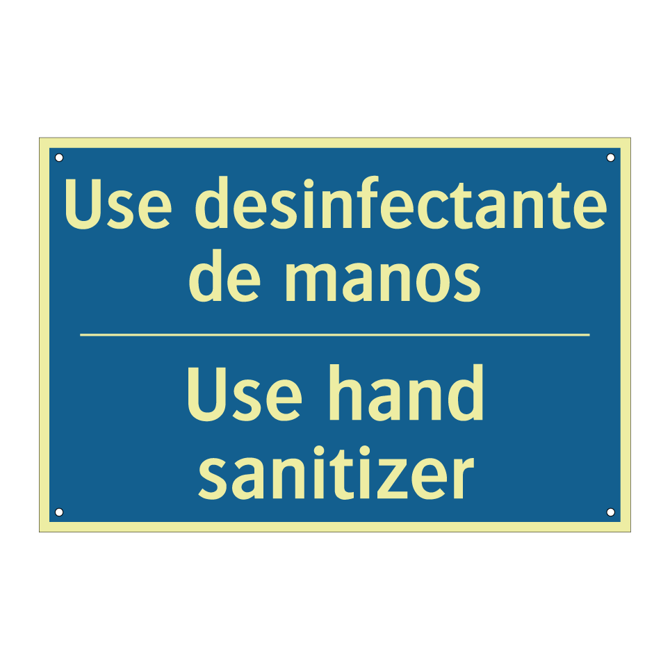 Use desinfectante de manos - Use hand sanitizer