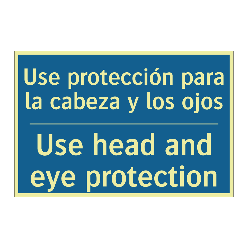 Use protección para la cabeza  /.../ - Use head and eye protection