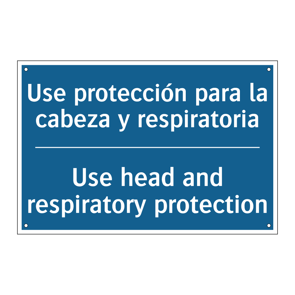 Use protección para la cabeza  /.../ - Use head and respiratory protection /.../