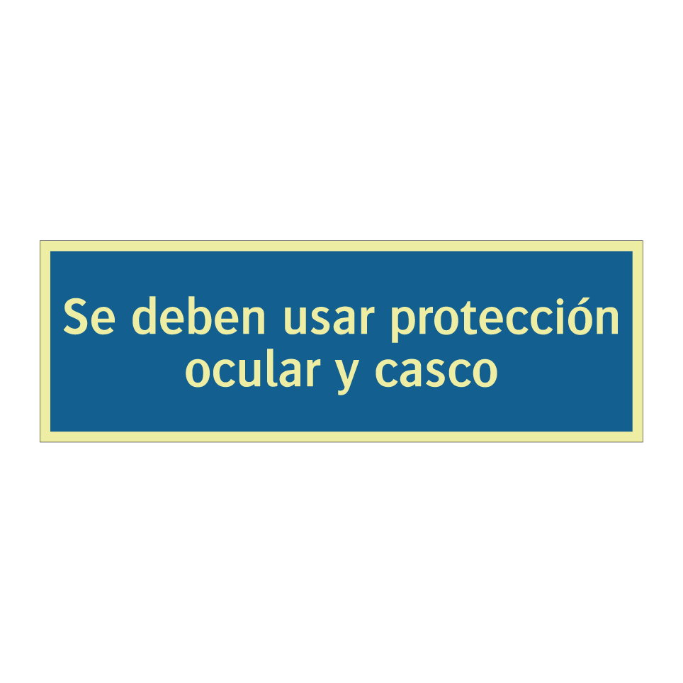 Se deben usar protección ocular y casco