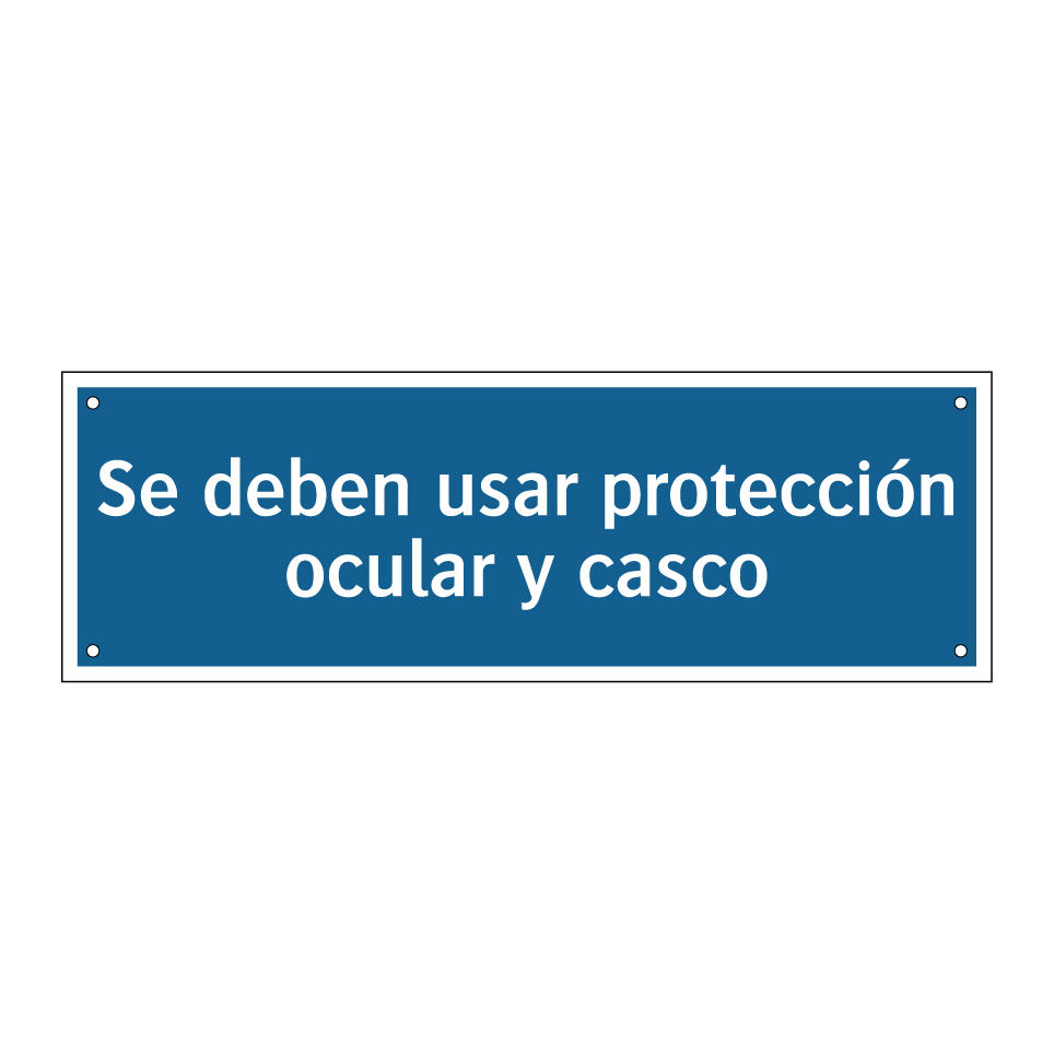 Se deben usar protección ocular y casco
